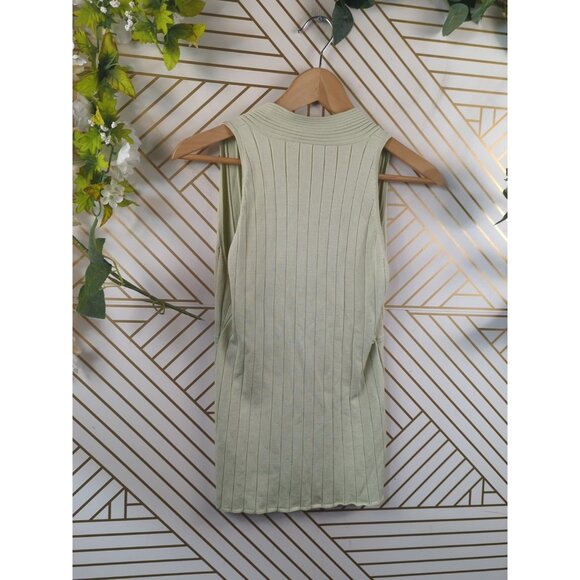 INC Silk Y2K  Babydoll LIGHT  GREEN Tank Top Fairy Feminine Coquette Pastel MED - Picture 6 of 6